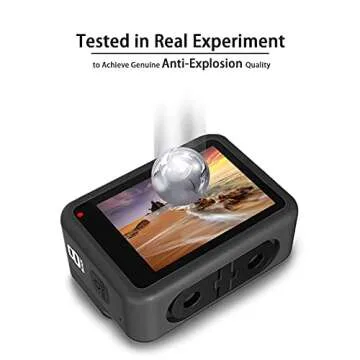 [6pcs] FINEST+ Screen Protector for GoPro Hero 8 Black Tempered Glass Screen Protector + Tempered Glass Lens Protector +Small Display Film for Go Pro Hero8 Action Camera