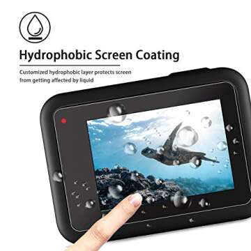 [6pcs] FINEST+ Screen Protector for GoPro Hero 8 Black Tempered Glass Screen Protector + Tempered Glass Lens Protector +Small Display Film for Go Pro Hero8 Action Camera