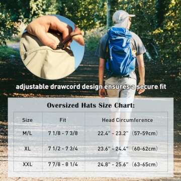 TOP-EX Mens Summer Baseball Cap with Neck Shade - Waterproof Sun Hat with Neck Flap Cover, UV SPF Pr...