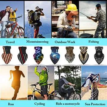 3 Pcs Stylish Bandana Face Masks for Outdoor Fun