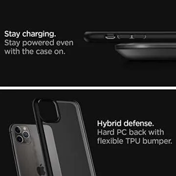 Spigen Ultra Hybrid Designed for iPhone 11 Pro Case (2019) - Matte Black