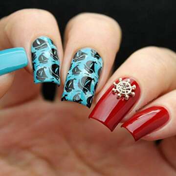 Whats Up Nails - Nautical Sea Stamping Plates 2 pack (B020, B038) for Nail Art Design