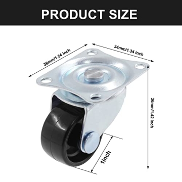 Luomorgo Swivel Caster Wheels 1 inch for Easy Mobility
