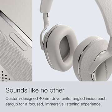 Bowers & Wilkins Px7 S2 Over-Ear Headphones - Advanced Noise Cancellation, Technical Fabrics, 30-Hou...