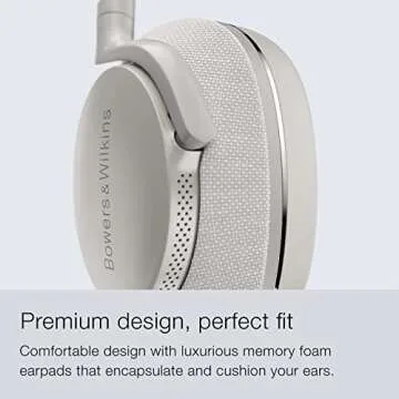 Bowers & Wilkins Px7 S2 Over-Ear Headphones - Advanced Noise Cancellation, Technical Fabrics, 30-Hour Battery Life, 15-Min Quick Charging, Grey