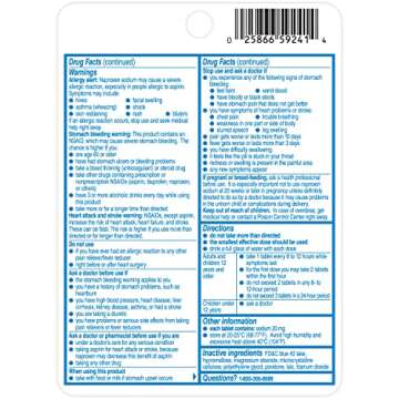 Aleve Tablets with Naproxen Sodium 220mg NSAID Pain RelieverFever Reducer, 10 Count