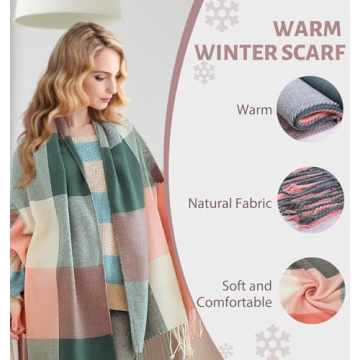 Oversized Plaid Scarf for Women - Warm & Stylish