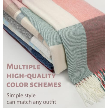 Oversized Plaid Scarf for Women - Warm & Stylish