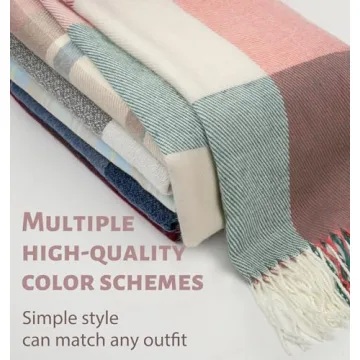 Oversized Plaid Scarf for Women - Warm & Stylish