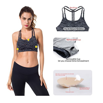QueenieKe Stylish Yoga Sports Bra for Ultimate Comfort