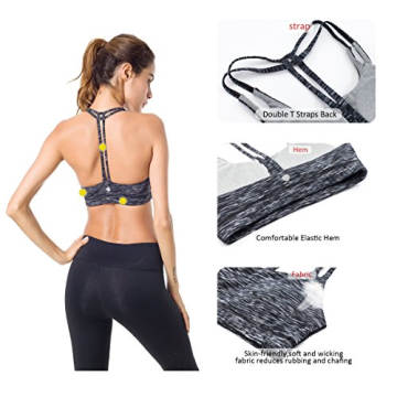 QueenieKe Stylish Yoga Sports Bra for Ultimate Comfort