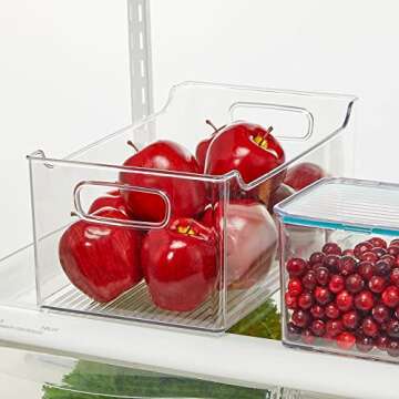 mDesign Clear Storage Organizer Bin for Kitchen & Pantry