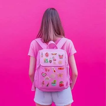 GYGYL 45Pcs Pink Embroidered Iron on Patches for Girls