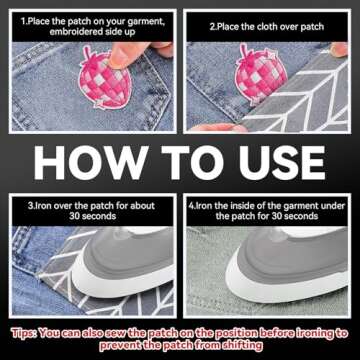 GYGYL 45Pcs Pink Embroidered Iron on Patches for Girls