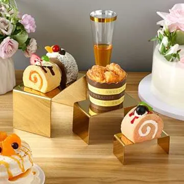 Vicenpal Gold Display Stands - Elegant Stainless Steel Risers