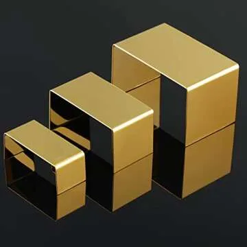 Vicenpal Gold Display Stands - Elegant Stainless Steel Risers