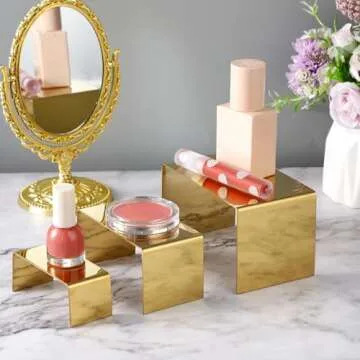 Vicenpal Gold Display Stands - Elegant Stainless Steel Risers