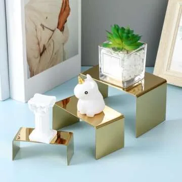 Vicenpal Gold Display Stands - Elegant Stainless Steel Risers