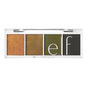 e.l.f. Bite-Size Eyeshadow, Ultra-Pigmented Eye Makeup Quad, 4 Matte & Shimmer Shades, Creamy & Blendable Powder, Hot Jalapeño, 0.12 Oz