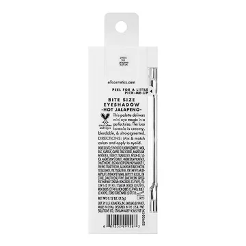 e.l.f. Bite-Size Eyeshadow, Ultra-Pigmented Eye Makeup Quad, 4 Matte & Shimmer Shades, Creamy & Blendable Powder, Hot Jalapeño, 0.12 Oz