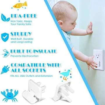 Babepai 38-Pack Child Proof Outlet Covers for Safety