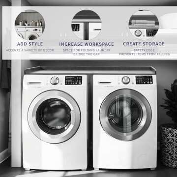 Stylish 54 Inch Washer Dryer Countertop for Laundry Room