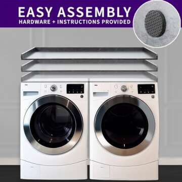 Stylish 54 Inch Washer Dryer Countertop for Laundry Room