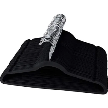 Utopia Velvet Hangers 150 Pack Non-Slip Black Hangers