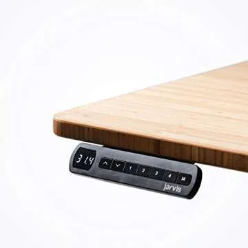 Fully Jarvis Standing Desk Bamboo Top - Electric Adjustable Height Sit Stand Desk - 3-Stage Extended Range Frame with Memory Preset Handset Controller by Fully (White, 60 x 24)