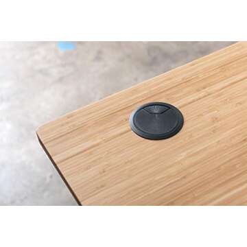 Fully Jarvis Standing Desk Bamboo Top - Electric Adjustable Height Sit Stand Desk - 3-Stage Extended Range Frame with Memory Preset Handset Controller by Fully (White, 60 x 24)