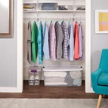 Sterilite 4-Pack Ultra Latching Box, Large Storage Bins w/ Lids, Clear Plastic, 116 Quart