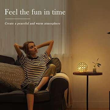 Zipdiz Crystal Ball - Crystal Led Light - Christmas Table Decor - Gold Orbs Decorative Balls - Light...