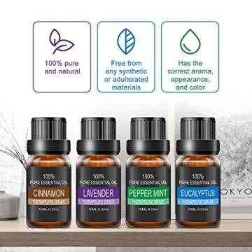 MADETEC 10ML Diffuser Oils Essential Oils Cinnamon 100% Pure and Natural Oils for Aromatherapy Diffuser Humidifiers