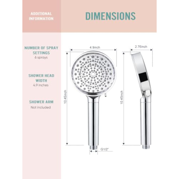Cobbe Filtered Handheld Shower Head High Pressure 6 Modes