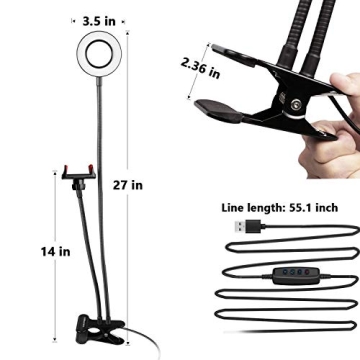 UBeesize Adjustable Selfie Ring Light for Streamers