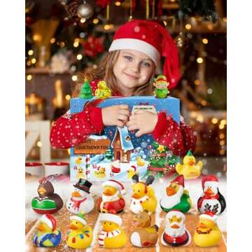 Rubber Duck Advent Calendar 2024 with Surprises for Kids