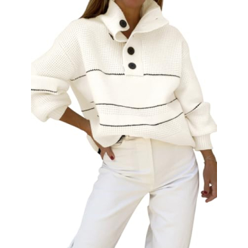CHOUYATOU Women's Oversized Knit Sweater - Cozy Style