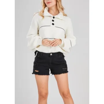 CHOUYATOU Women's Oversized Knit Sweater - Cozy Style