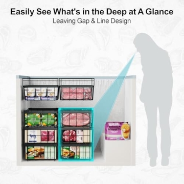 iSPECLE Chest Freezer Organizer Bins - 2 Pack