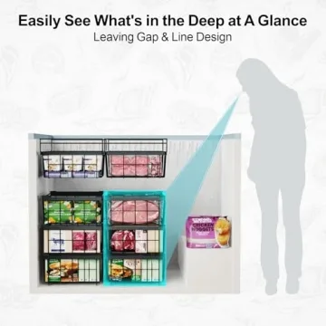 iSPECLE Chest Freezer Organizer Bins - 2 Pack