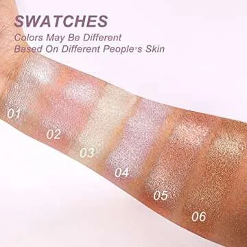 YOUNG VISION Baked Highlighter Powder Palette, Sheer Pearl Shimmer Shades for Face Highlighter Makeup, Highly Pigmented Iluminadores de Maquillaje, 0.19 Oz(Pack of 1)
