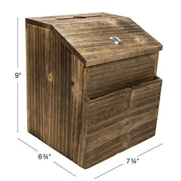 Buy Rustic Suggestion Box - Secure Feedback Collector