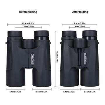Huntsman Outdoors 10x42 Binoculars - Fog Proof, High Def