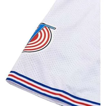 CNALLAR Men's Basketball Shorts - Breathable Space Movie Design, White/Black