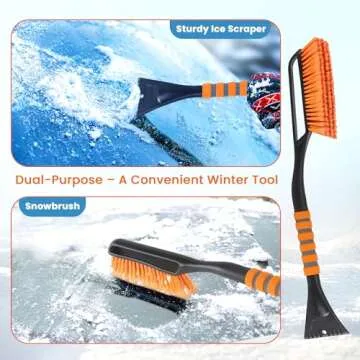 Utopia Home 27" Snow Brush and Ice Scrapers for Car Windshield, Detachable Snow Scraper with Ergonom...