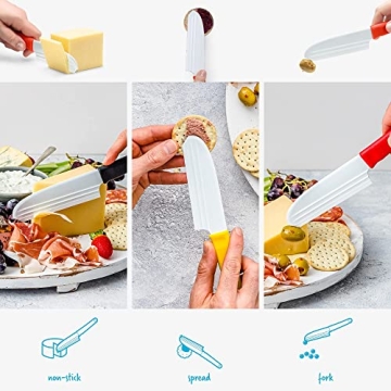 Dreamfarm Knibble Lite 3-In-1 Cheese Knife for Charcuterie