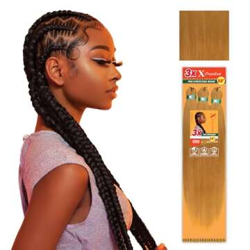 Sensationnel X-PRESSION Pre-Stretched Braiding Hair - 58 Inch, Flame Retardant Kanekalon for Box Bra...