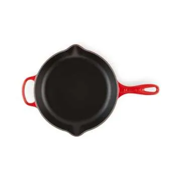 Le Creuset Enameled Cast Iron Signature Iron Handle Skillet, 10.25" (1-3/4 qt.), Cerise