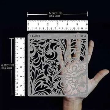 CrafTreat Reusable Floral Stencils for Painting on Wood, Canvas, Paper, Fabric, Floor, Wall and Tile...