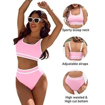 BMJL Women's High Waisted Bikini Sets - Sporty and Flattering Swimsuits